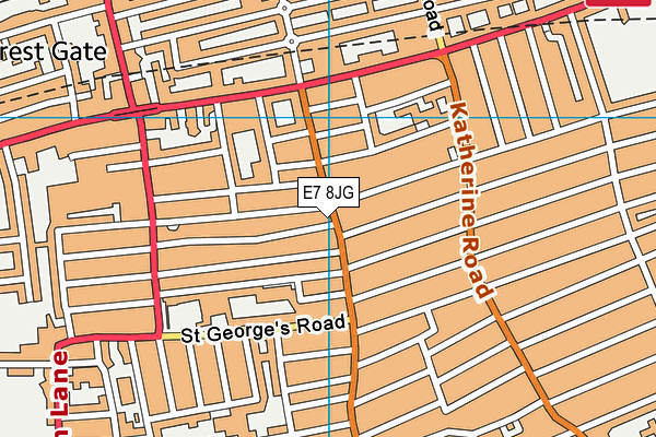 E7 8JG map - OS VectorMap District (Ordnance Survey)