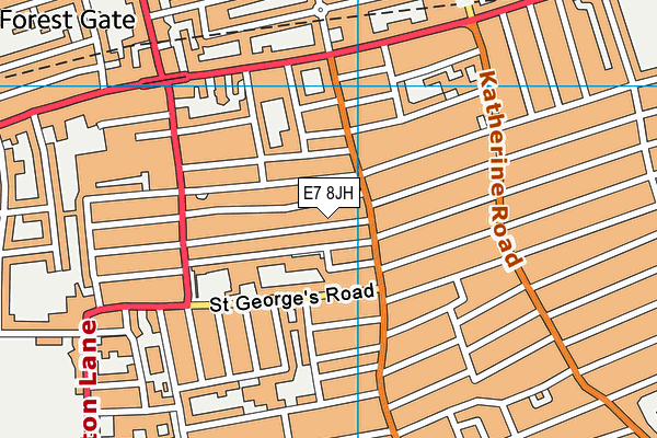 E7 8JH map - OS VectorMap District (Ordnance Survey)