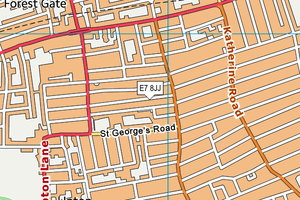 E7 8JJ map - OS VectorMap District (Ordnance Survey)