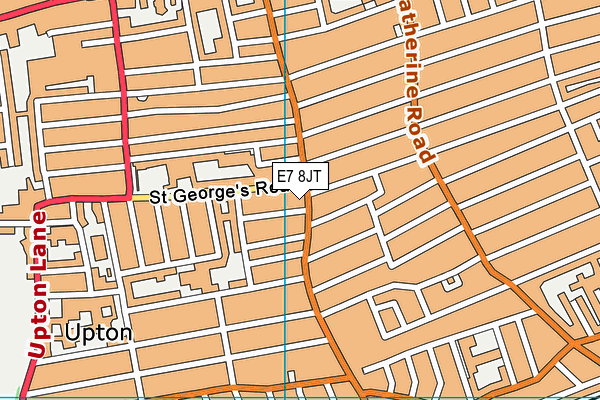 E7 8JT map - OS VectorMap District (Ordnance Survey)