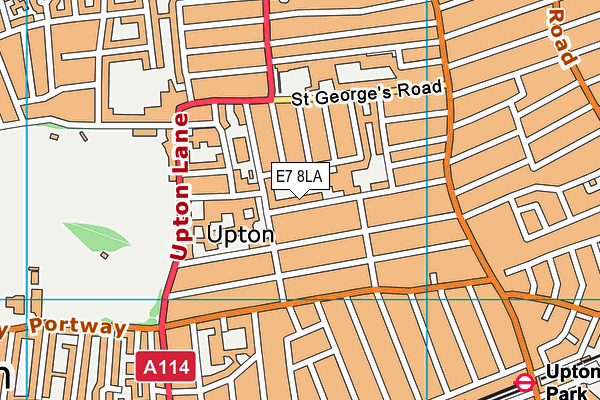 E7 8LA map - OS VectorMap District (Ordnance Survey)