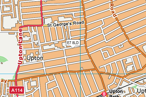 E7 8LD map - OS VectorMap District (Ordnance Survey)