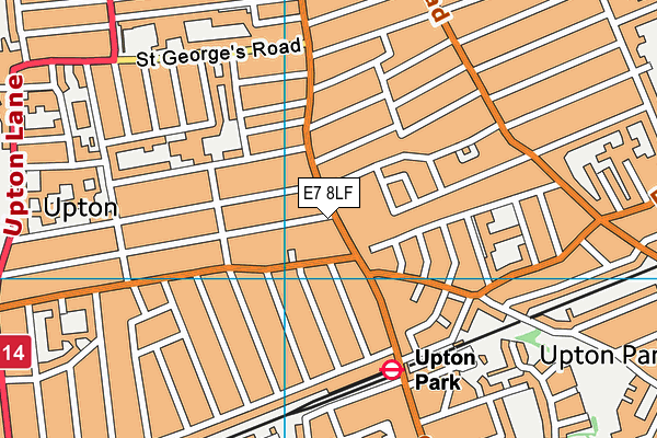 E7 8LF map - OS VectorMap District (Ordnance Survey)