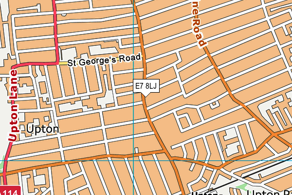 E7 8LJ map - OS VectorMap District (Ordnance Survey)