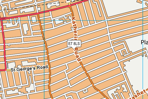 E7 8LS map - OS VectorMap District (Ordnance Survey)