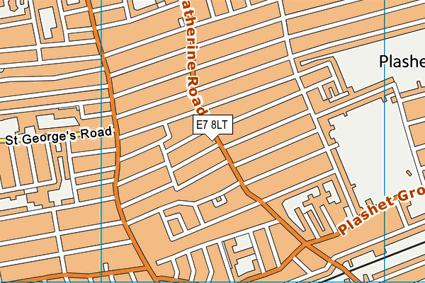 E7 8LT map - OS VectorMap District (Ordnance Survey)