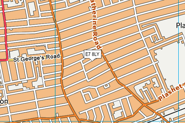 E7 8LY map - OS VectorMap District (Ordnance Survey)