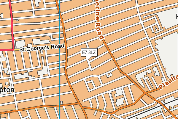 E7 8LZ map - OS VectorMap District (Ordnance Survey)