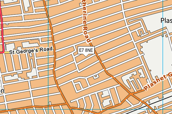 E7 8NE map - OS VectorMap District (Ordnance Survey)