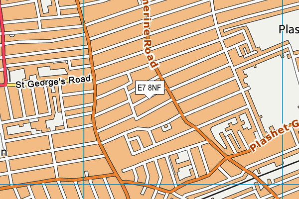 E7 8NF map - OS VectorMap District (Ordnance Survey)