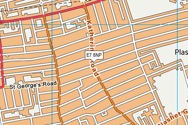 E7 8NP map - OS VectorMap District (Ordnance Survey)