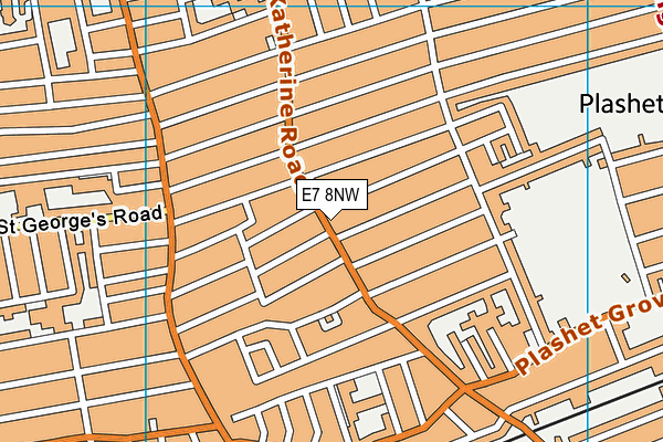 E7 8NW map - OS VectorMap District (Ordnance Survey)