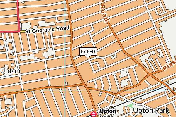 E7 8PD map - OS VectorMap District (Ordnance Survey)