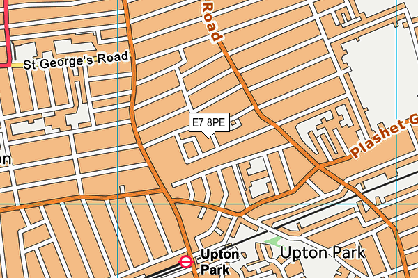 E7 8PE map - OS VectorMap District (Ordnance Survey)