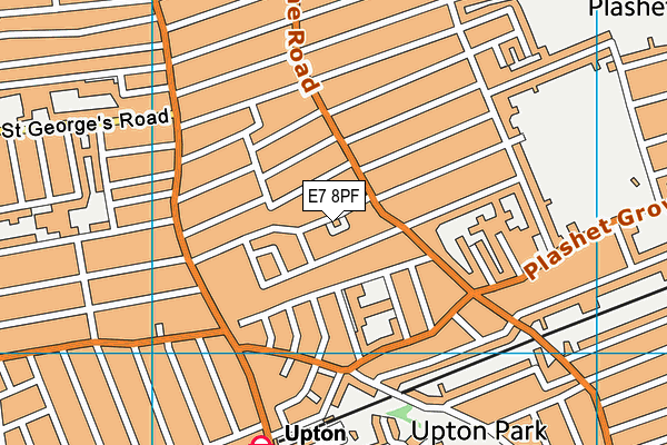 Shaftesbury Primary School map (E7 8PF) - OS VectorMap District (Ordnance Survey)