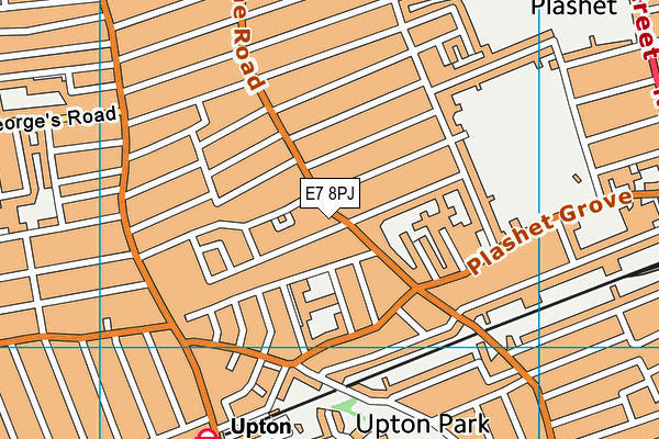 E7 8PJ map - OS VectorMap District (Ordnance Survey)