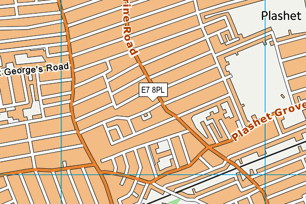 E7 8PL map - OS VectorMap District (Ordnance Survey)