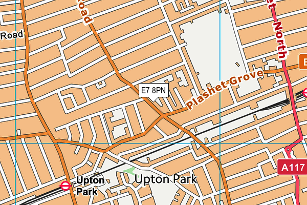 E7 8PN map - OS VectorMap District (Ordnance Survey)