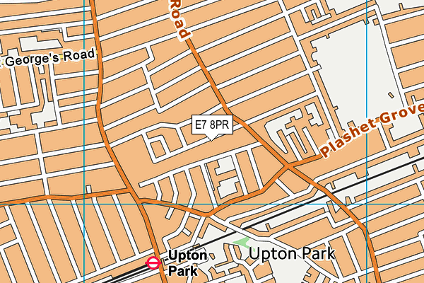 E7 8PR map - OS VectorMap District (Ordnance Survey)