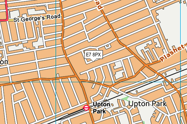 E7 8PX map - OS VectorMap District (Ordnance Survey)