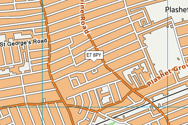 E7 8PY map - OS VectorMap District (Ordnance Survey)