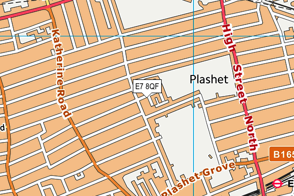 E7 8QF map - OS VectorMap District (Ordnance Survey)