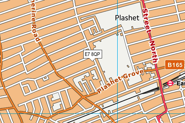 E7 8QP map - OS VectorMap District (Ordnance Survey)