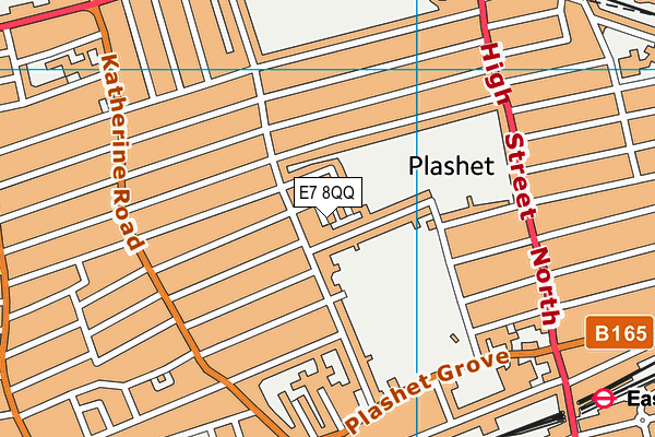 E7 8QQ map - OS VectorMap District (Ordnance Survey)