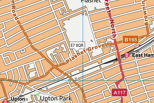 E7 8QR map - OS VectorMap District (Ordnance Survey)