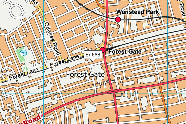 Durning Hall map (E7 9AB) - OS VectorMap District (Ordnance Survey)