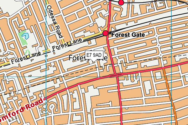 E7 9AD map - OS VectorMap District (Ordnance Survey)
