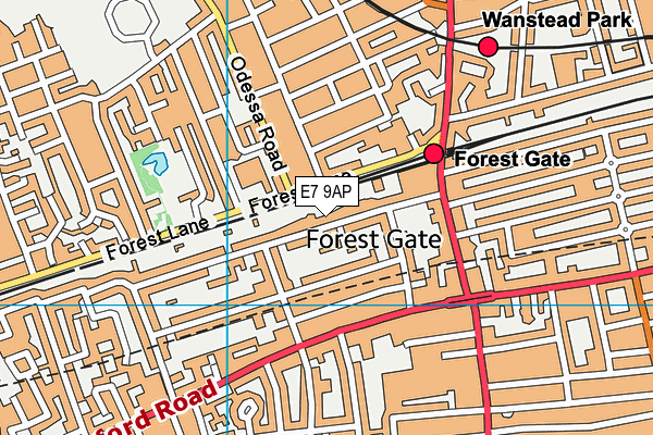 E7 9AP map - OS VectorMap District (Ordnance Survey)