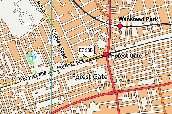 Forest Gate Community School map (E7 9BB) - OS VectorMap District (Ordnance Survey)