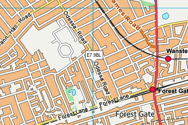 E7 9BL map - OS VectorMap District (Ordnance Survey)