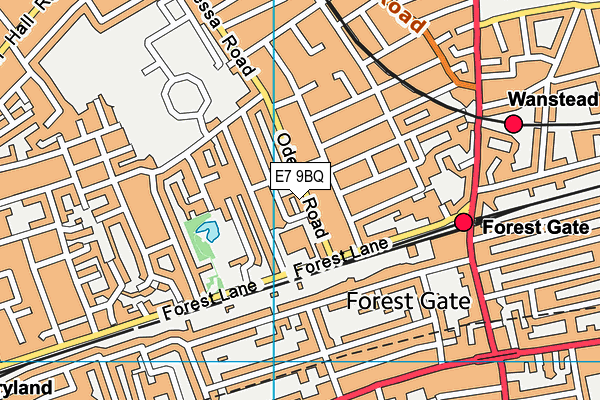 E7 9BQ map - OS VectorMap District (Ordnance Survey)