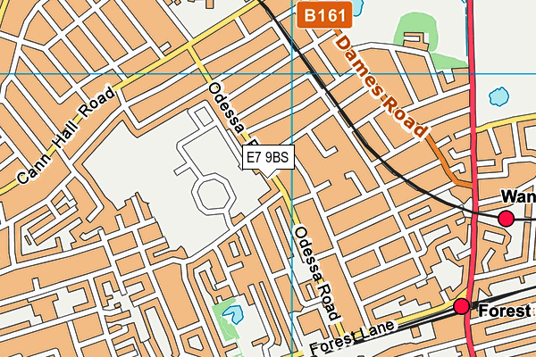 E7 9BS map - OS VectorMap District (Ordnance Survey)