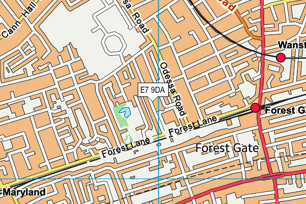 E7 9DA map - OS VectorMap District (Ordnance Survey)