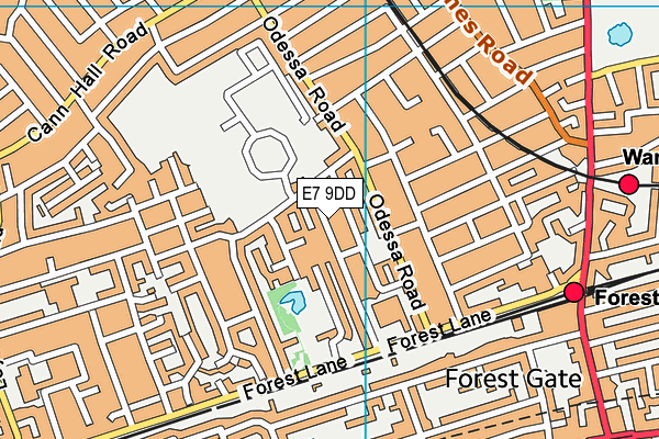 E7 9DD map - OS VectorMap District (Ordnance Survey)