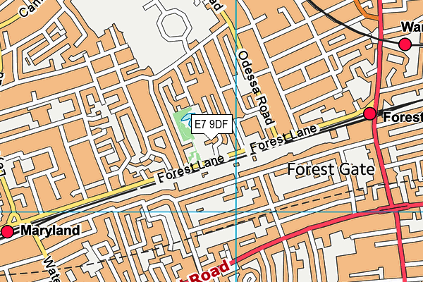 E7 9DF map - OS VectorMap District (Ordnance Survey)