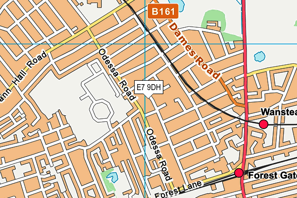 E7 9DH map - OS VectorMap District (Ordnance Survey)