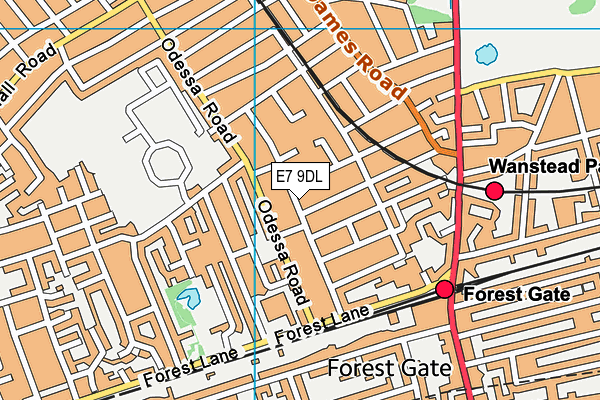 E7 9DL map - OS VectorMap District (Ordnance Survey)