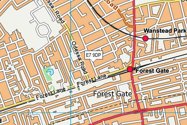 E7 9DP map - OS VectorMap District (Ordnance Survey)