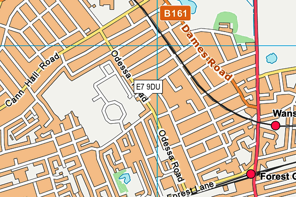 E7 9DU map - OS VectorMap District (Ordnance Survey)