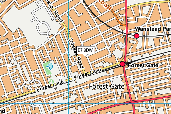 E7 9DW map - OS VectorMap District (Ordnance Survey)