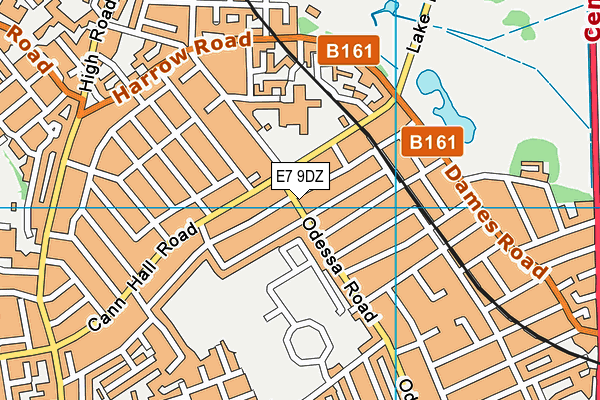 E7 9DZ map - OS VectorMap District (Ordnance Survey)