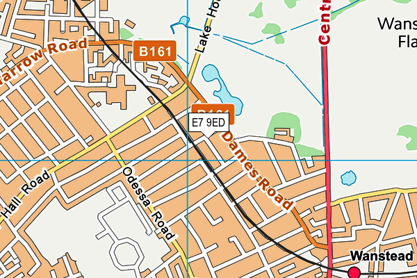 E7 9ED map - OS VectorMap District (Ordnance Survey)