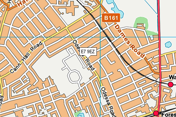 E7 9EZ map - OS VectorMap District (Ordnance Survey)