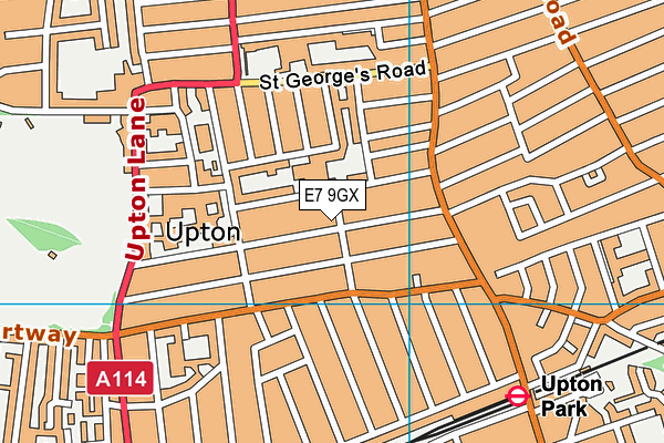 E7 9GX map - OS VectorMap District (Ordnance Survey)