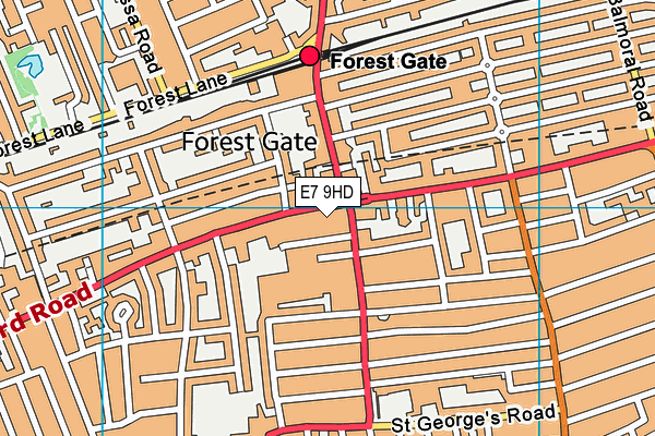 E7 9HD map - OS VectorMap District (Ordnance Survey)