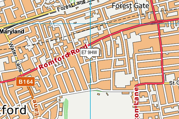 E7 9HW map - OS VectorMap District (Ordnance Survey)